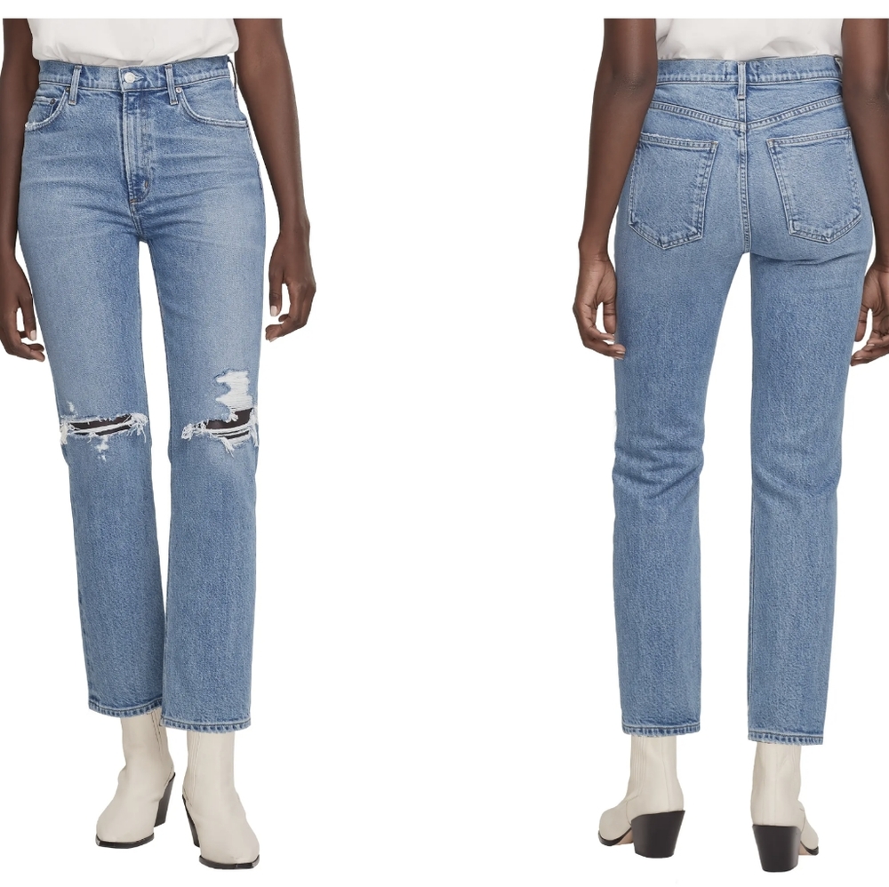Agolde Wilder ripped straight leg jeans sz 26